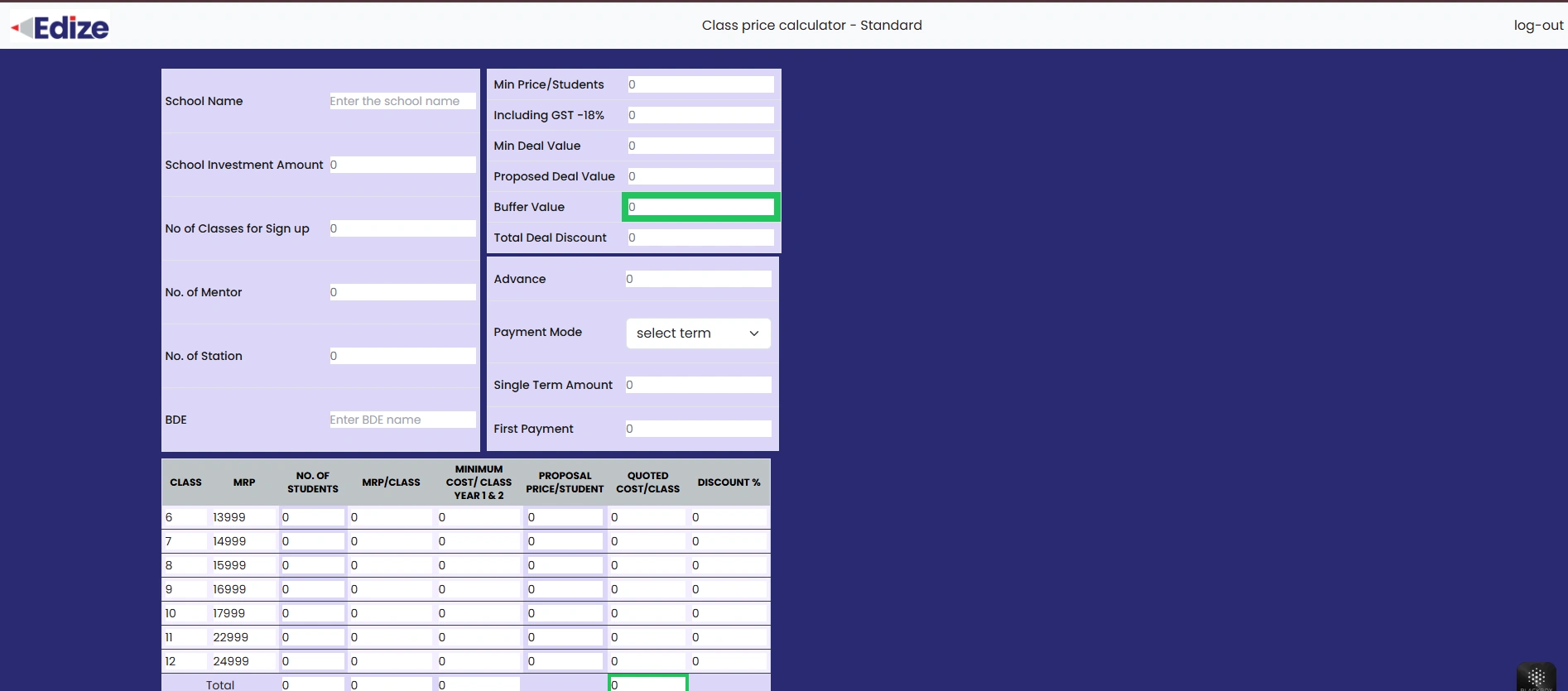 Quotation Input Form