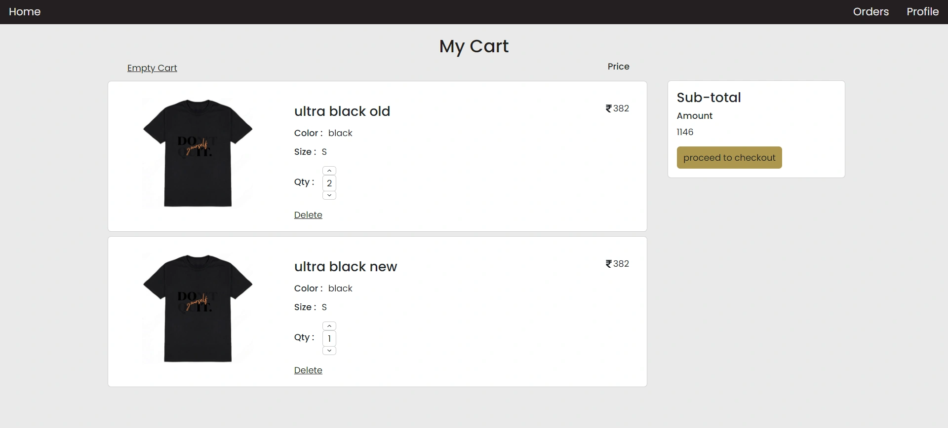 Shopping Cart