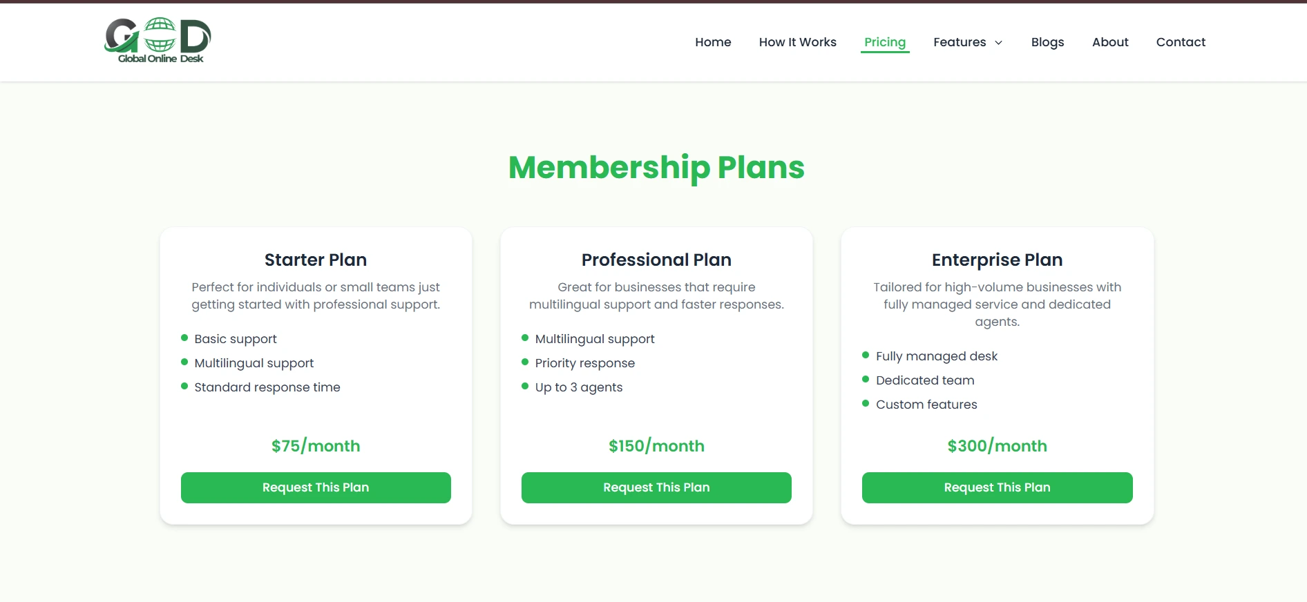 Membership Plans